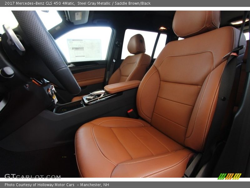 Steel Gray Metallic / Saddle Brown/Black 2017 Mercedes-Benz GLS 450 4Matic