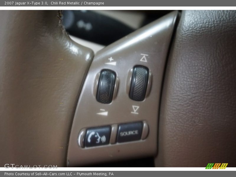 Chili Red Metallic / Champagne 2007 Jaguar X-Type 3.0