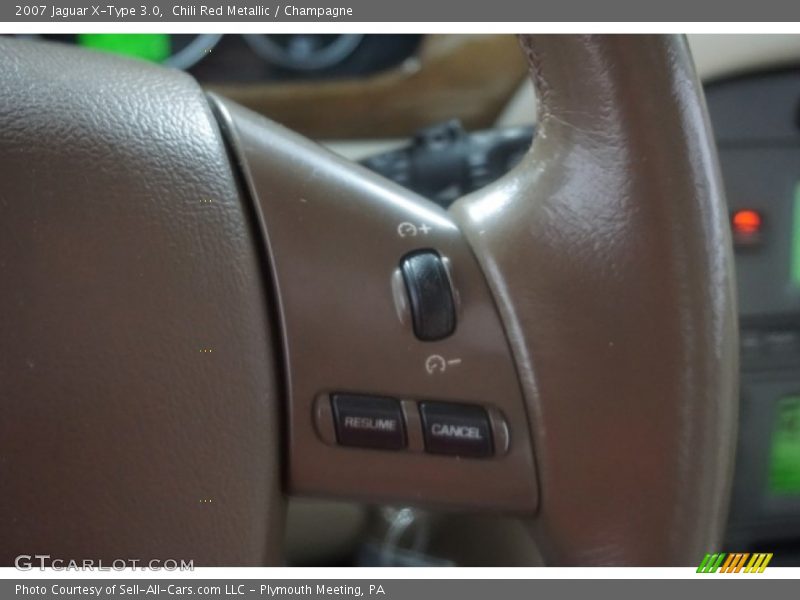 Chili Red Metallic / Champagne 2007 Jaguar X-Type 3.0