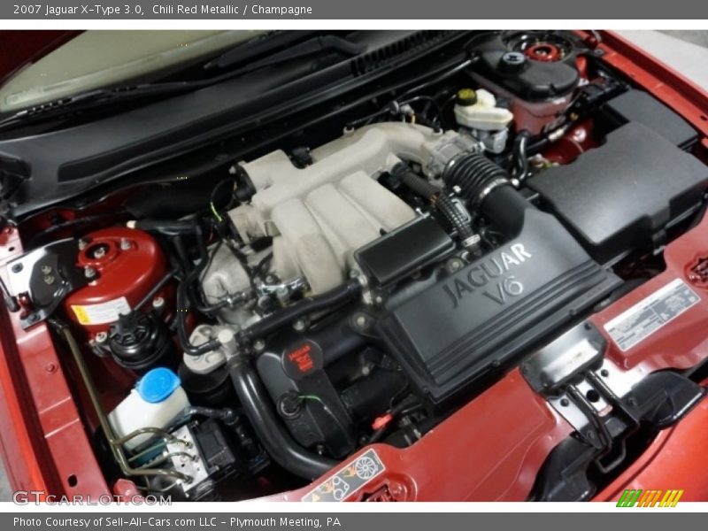 Chili Red Metallic / Champagne 2007 Jaguar X-Type 3.0