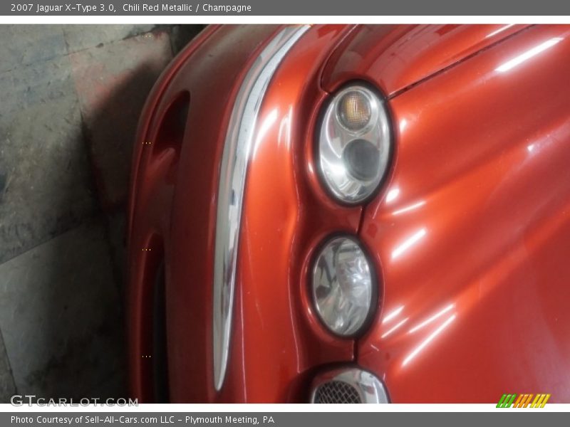 Chili Red Metallic / Champagne 2007 Jaguar X-Type 3.0