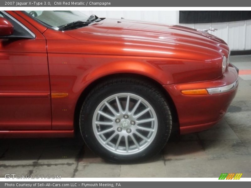 Chili Red Metallic / Champagne 2007 Jaguar X-Type 3.0
