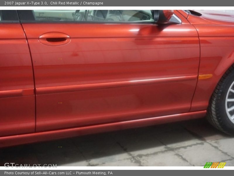 Chili Red Metallic / Champagne 2007 Jaguar X-Type 3.0