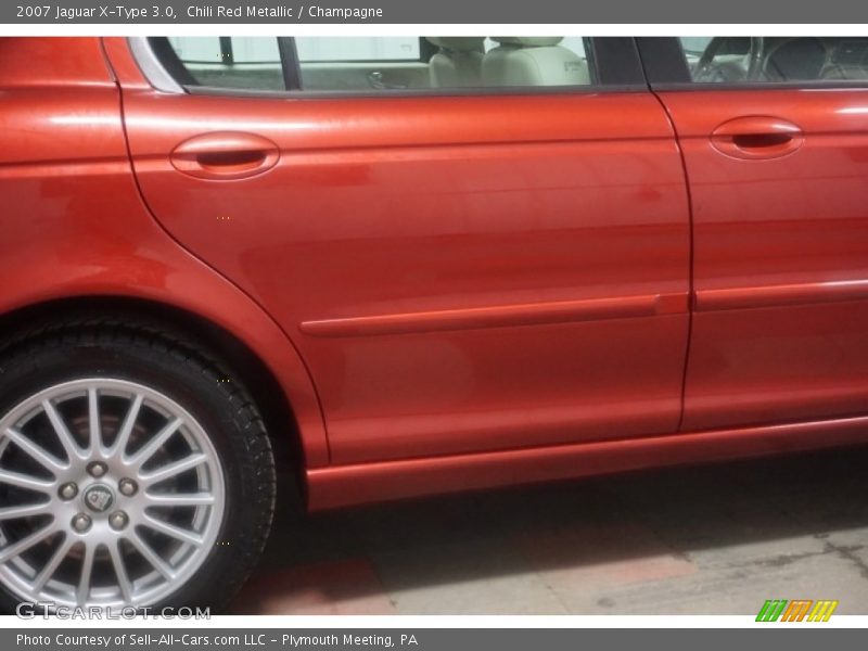 Chili Red Metallic / Champagne 2007 Jaguar X-Type 3.0