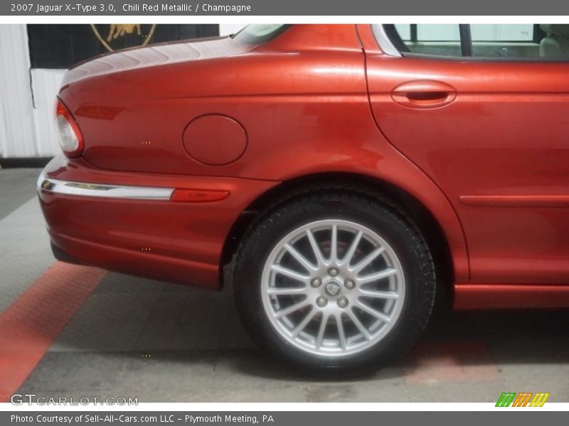 Chili Red Metallic / Champagne 2007 Jaguar X-Type 3.0