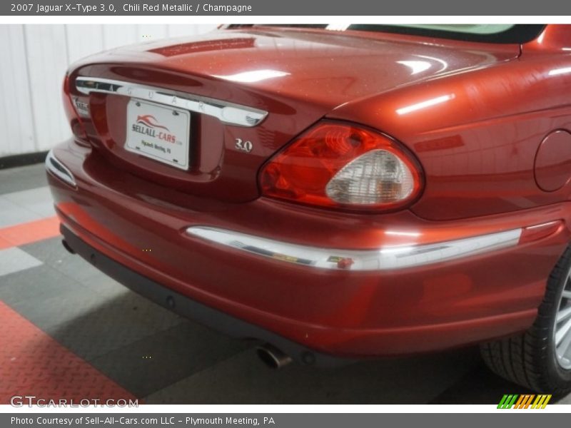 Chili Red Metallic / Champagne 2007 Jaguar X-Type 3.0