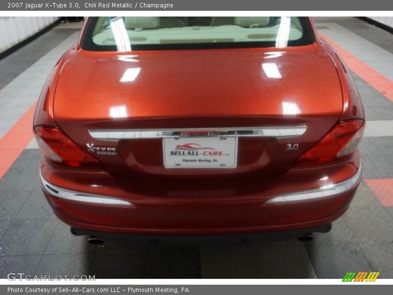 Chili Red Metallic / Champagne 2007 Jaguar X-Type 3.0