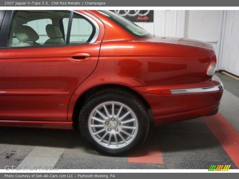 Chili Red Metallic / Champagne 2007 Jaguar X-Type 3.0