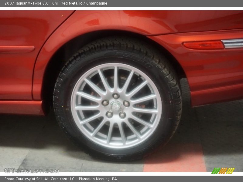 Chili Red Metallic / Champagne 2007 Jaguar X-Type 3.0
