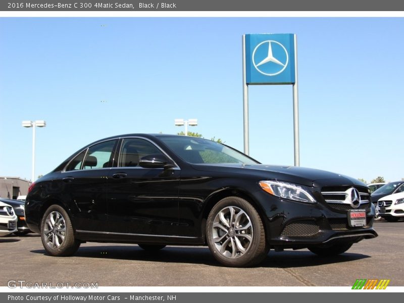 Black / Black 2016 Mercedes-Benz C 300 4Matic Sedan