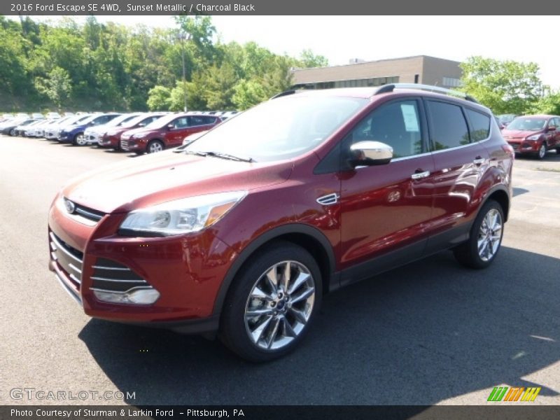Sunset Metallic / Charcoal Black 2016 Ford Escape SE 4WD