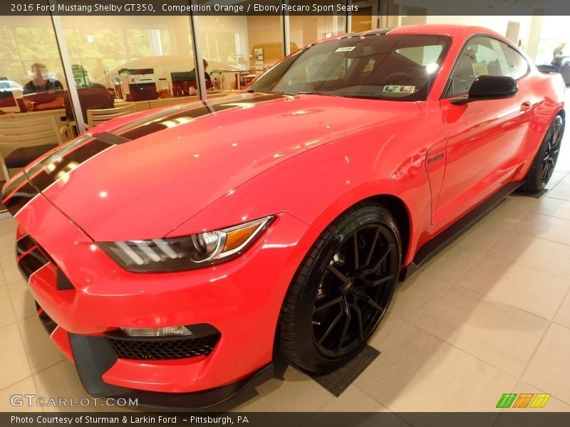 Competition Orange / Ebony Recaro Sport Seats 2016 Ford Mustang Shelby GT350