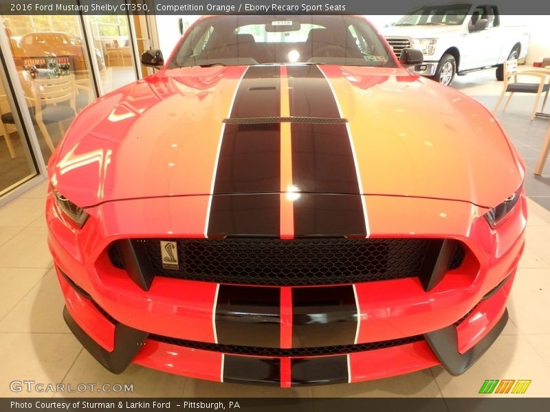 Competition Orange / Ebony Recaro Sport Seats 2016 Ford Mustang Shelby GT350