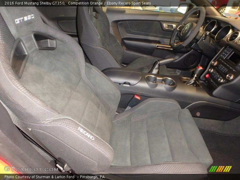 Front Seat of 2016 Mustang Shelby GT350