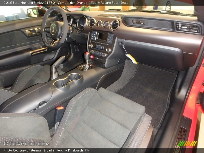  2016 Mustang Shelby GT350 Ebony Recaro Sport Seats Interior