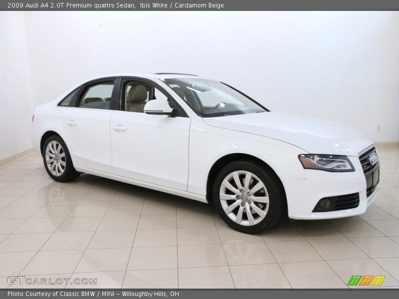 Ibis White / Cardamom Beige 2009 Audi A4 2.0T Premium quattro Sedan