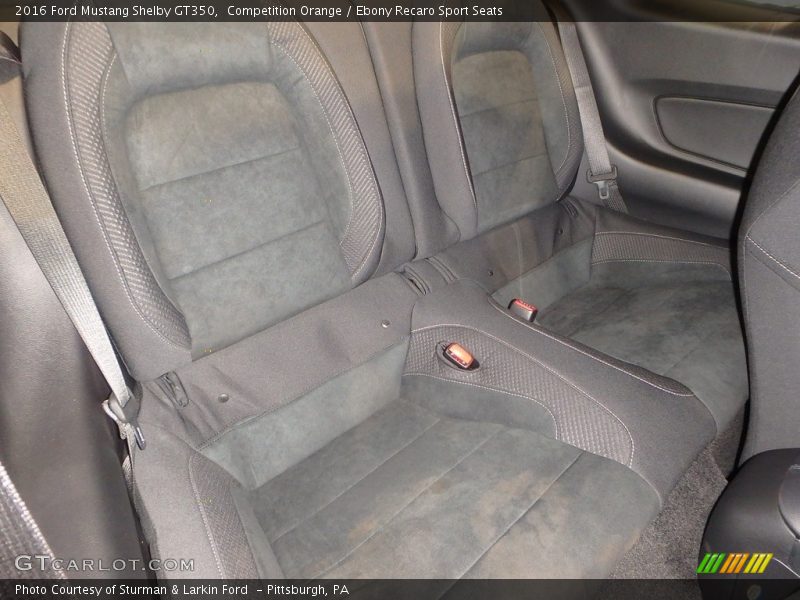 Rear Seat of 2016 Mustang Shelby GT350