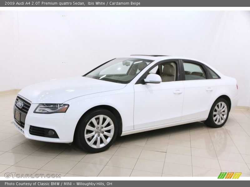 Ibis White / Cardamom Beige 2009 Audi A4 2.0T Premium quattro Sedan