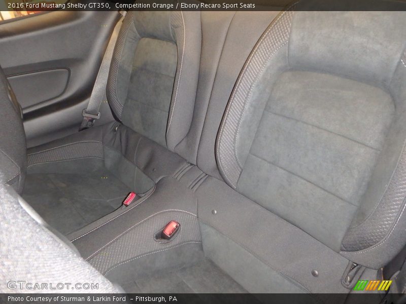 Rear Seat of 2016 Mustang Shelby GT350