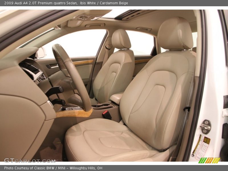 Ibis White / Cardamom Beige 2009 Audi A4 2.0T Premium quattro Sedan