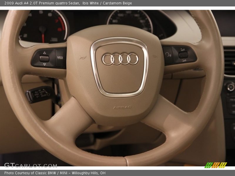 Ibis White / Cardamom Beige 2009 Audi A4 2.0T Premium quattro Sedan