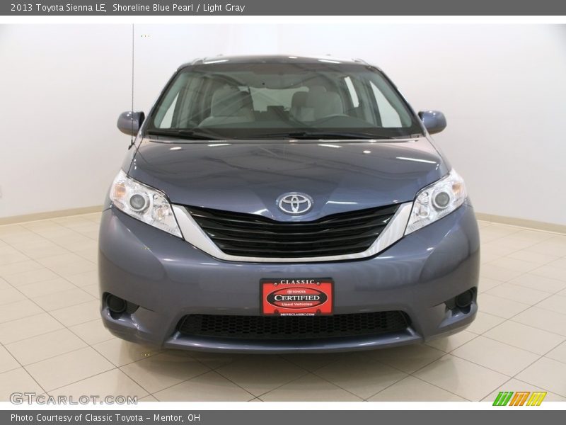 Shoreline Blue Pearl / Light Gray 2013 Toyota Sienna LE