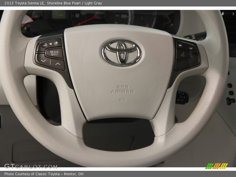 Shoreline Blue Pearl / Light Gray 2013 Toyota Sienna LE