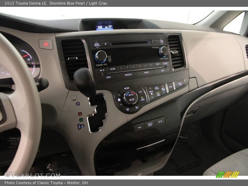 Shoreline Blue Pearl / Light Gray 2013 Toyota Sienna LE