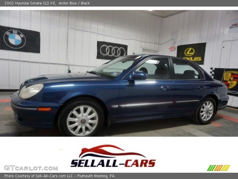 Ardor Blue / Black 2002 Hyundai Sonata GLS V6