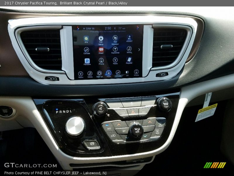 Brilliant Black Crystal Pearl / Black/Alloy 2017 Chrysler Pacifica Touring