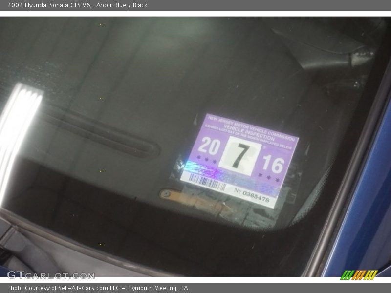 Ardor Blue / Black 2002 Hyundai Sonata GLS V6