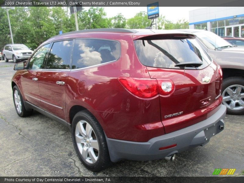 Dark Cherry Metallic / Cashmere/Ebony 2009 Chevrolet Traverse LTZ AWD