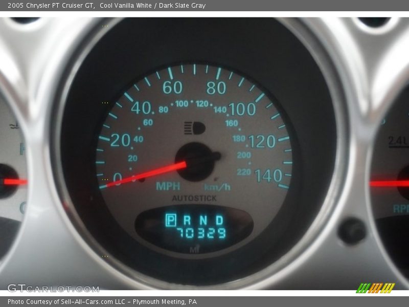 Cool Vanilla White / Dark Slate Gray 2005 Chrysler PT Cruiser GT