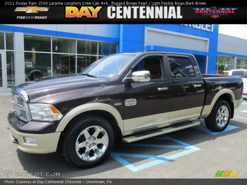 Rugged Brown Pearl / Light Pebble Beige/Bark Brown 2011 Dodge Ram 1500 Laramie Longhorn Crew Cab 4x4