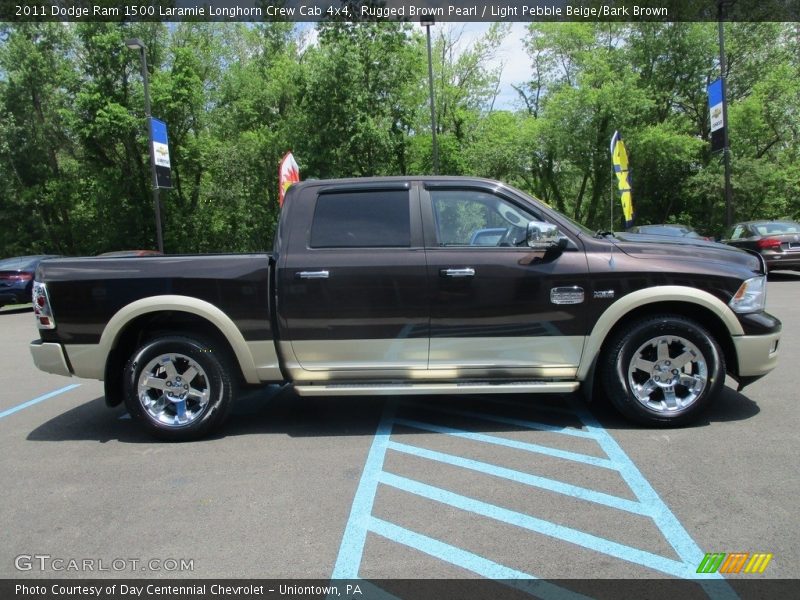 Rugged Brown Pearl / Light Pebble Beige/Bark Brown 2011 Dodge Ram 1500 Laramie Longhorn Crew Cab 4x4
