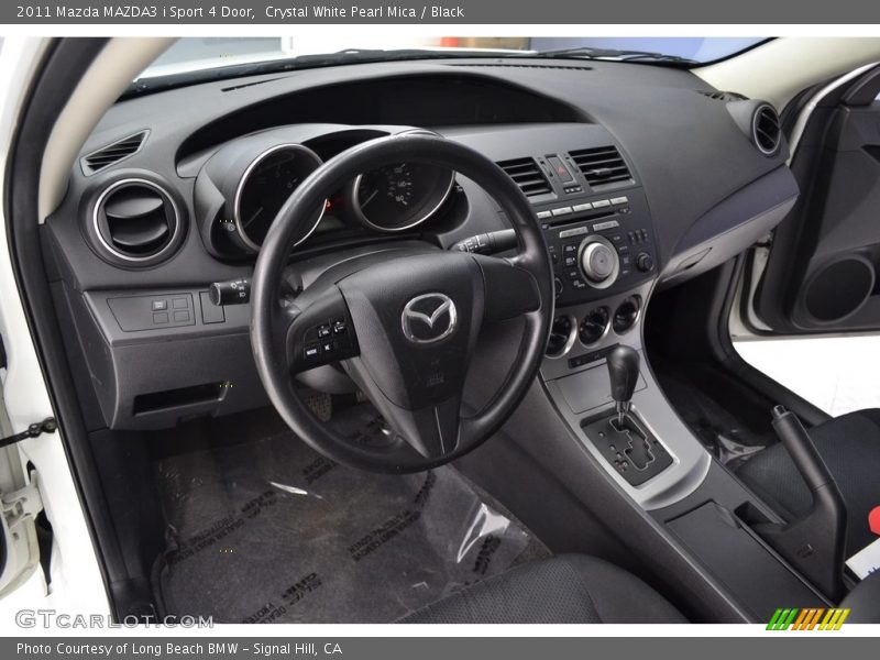 Crystal White Pearl Mica / Black 2011 Mazda MAZDA3 i Sport 4 Door