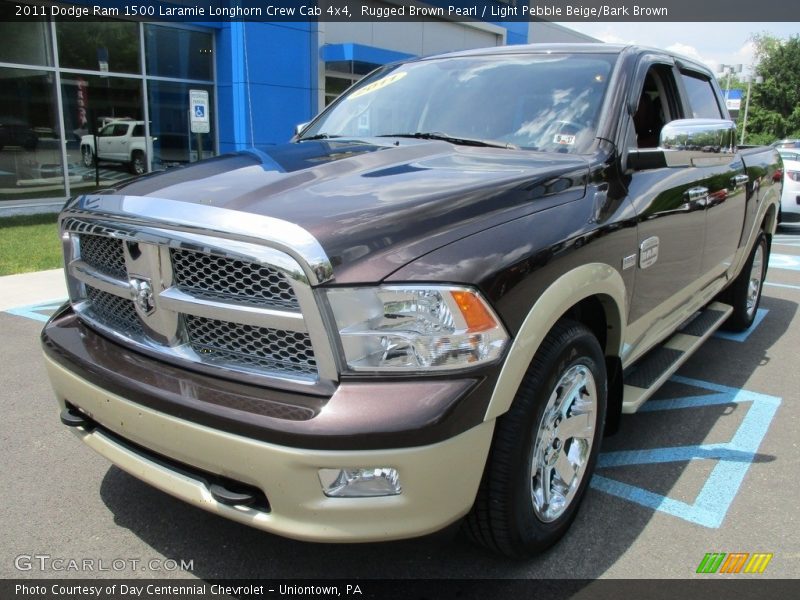 Rugged Brown Pearl / Light Pebble Beige/Bark Brown 2011 Dodge Ram 1500 Laramie Longhorn Crew Cab 4x4