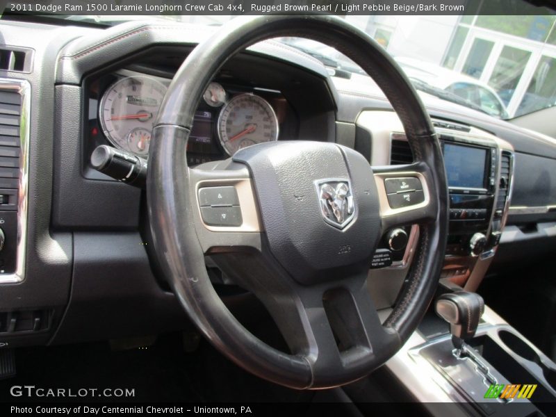 Rugged Brown Pearl / Light Pebble Beige/Bark Brown 2011 Dodge Ram 1500 Laramie Longhorn Crew Cab 4x4