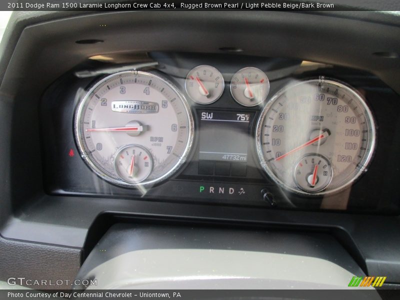 Rugged Brown Pearl / Light Pebble Beige/Bark Brown 2011 Dodge Ram 1500 Laramie Longhorn Crew Cab 4x4