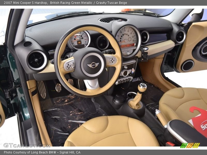 British Racing Green Metallic / Gravity Tuscan Beige 2007 Mini Cooper S Hardtop