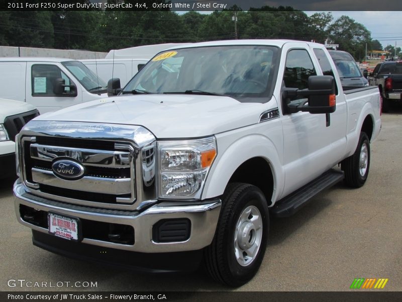 Oxford White / Steel Gray 2011 Ford F250 Super Duty XLT SuperCab 4x4