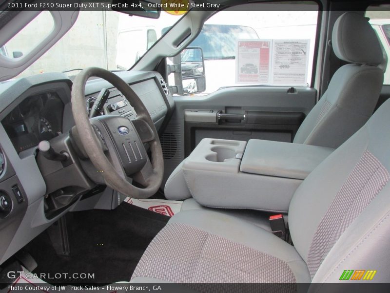Oxford White / Steel Gray 2011 Ford F250 Super Duty XLT SuperCab 4x4