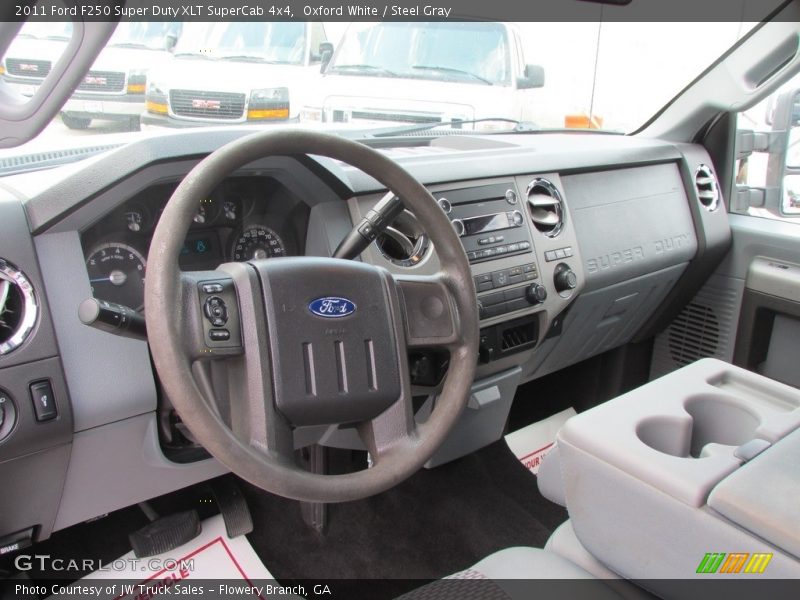 Oxford White / Steel Gray 2011 Ford F250 Super Duty XLT SuperCab 4x4