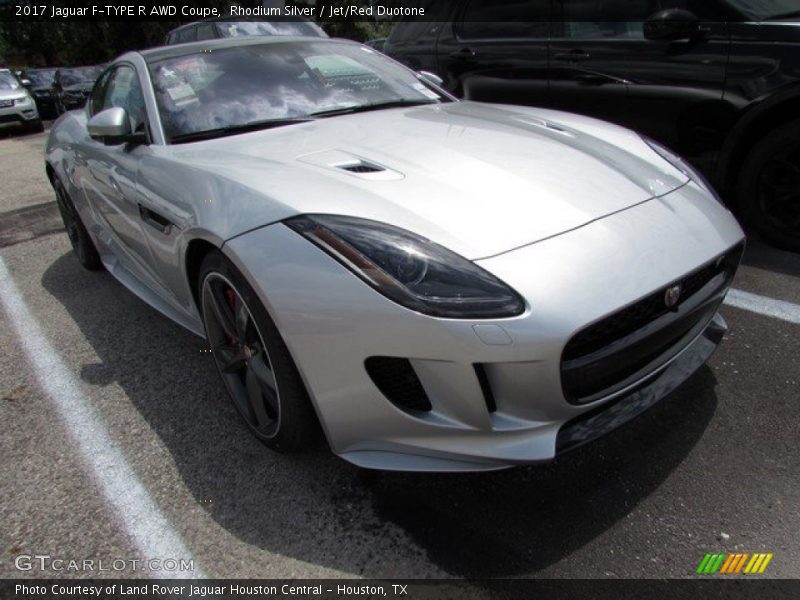 Rhodium Silver / Jet/Red Duotone 2017 Jaguar F-TYPE R AWD Coupe