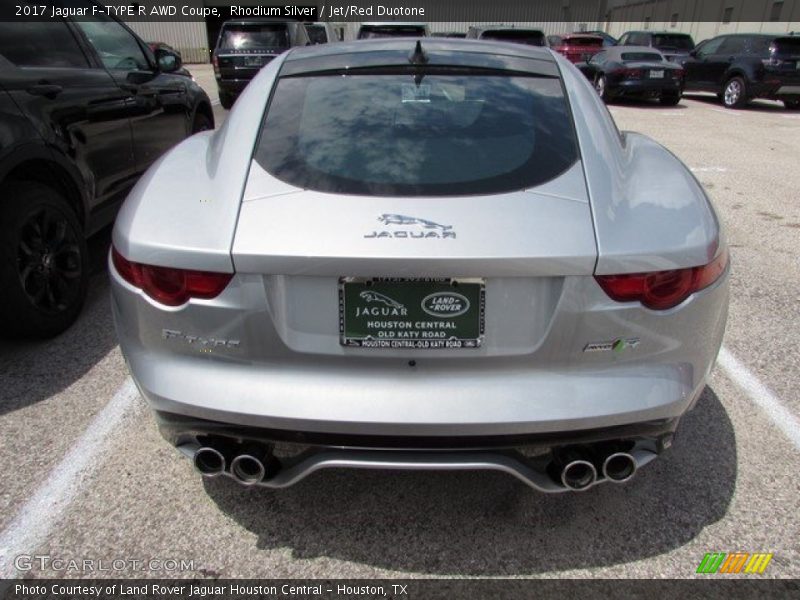 Rhodium Silver / Jet/Red Duotone 2017 Jaguar F-TYPE R AWD Coupe