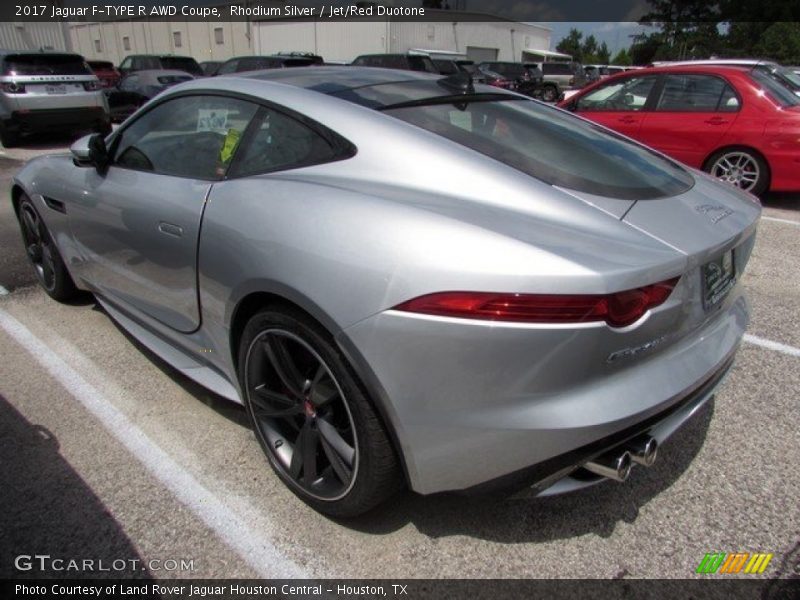 Rhodium Silver / Jet/Red Duotone 2017 Jaguar F-TYPE R AWD Coupe