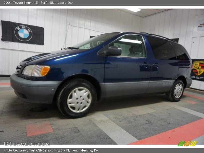 Sailfin Blue Mica / Oak 2001 Toyota Sienna LE