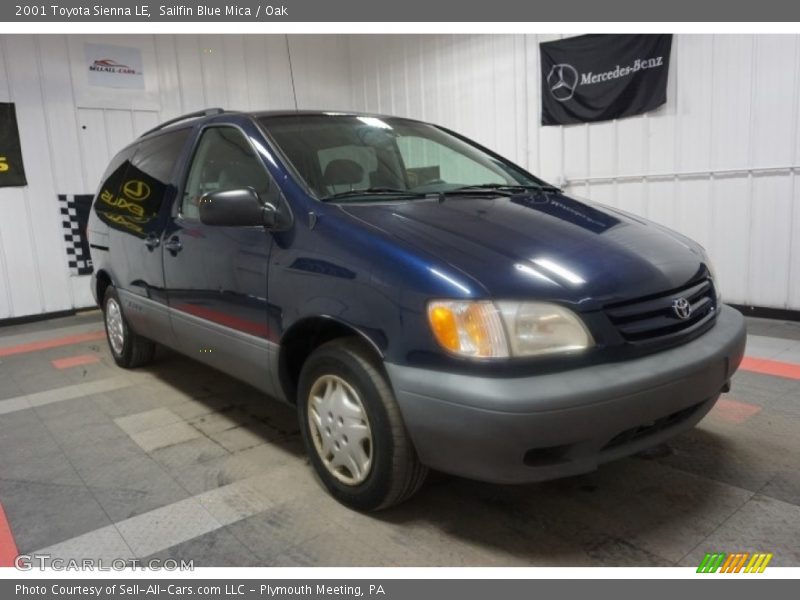 Sailfin Blue Mica / Oak 2001 Toyota Sienna LE