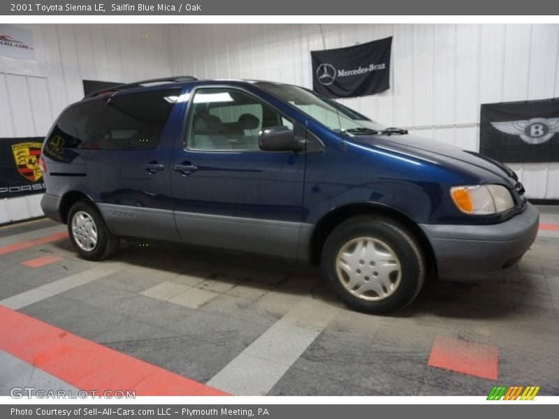 Sailfin Blue Mica / Oak 2001 Toyota Sienna LE