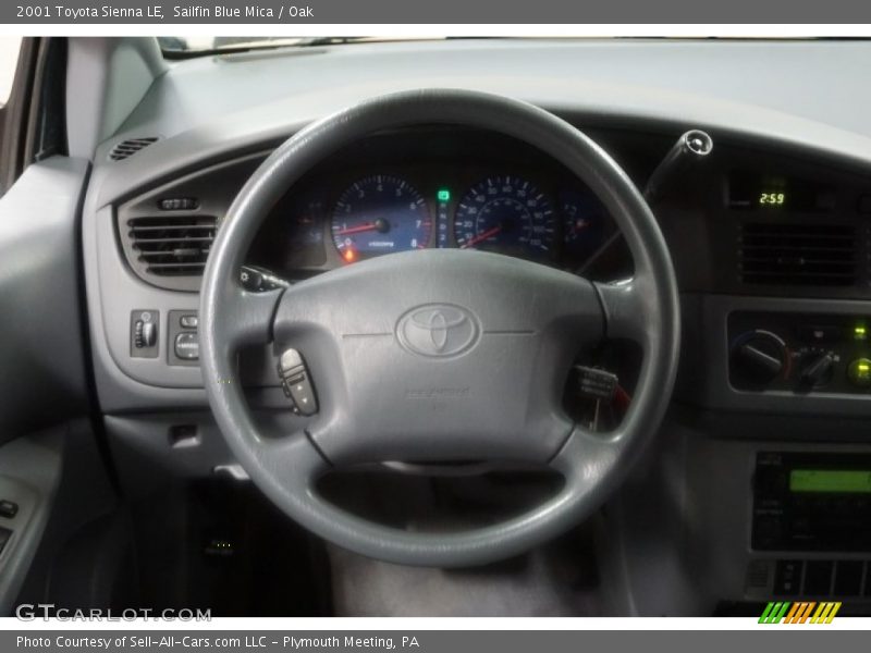 Sailfin Blue Mica / Oak 2001 Toyota Sienna LE